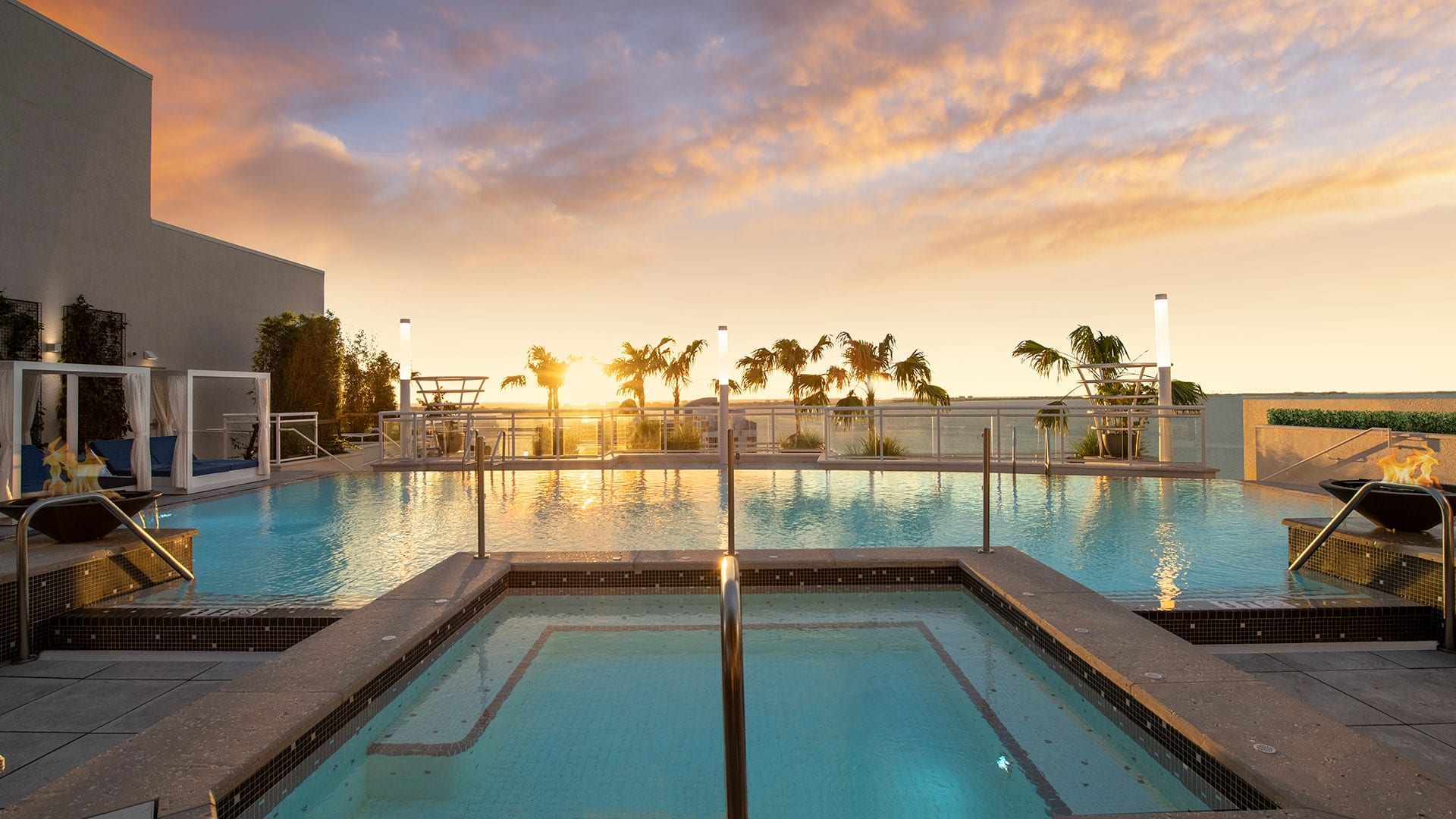 Blvd Sarasota Rooftop Pool Sunset